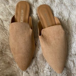 Tan Suede Mules